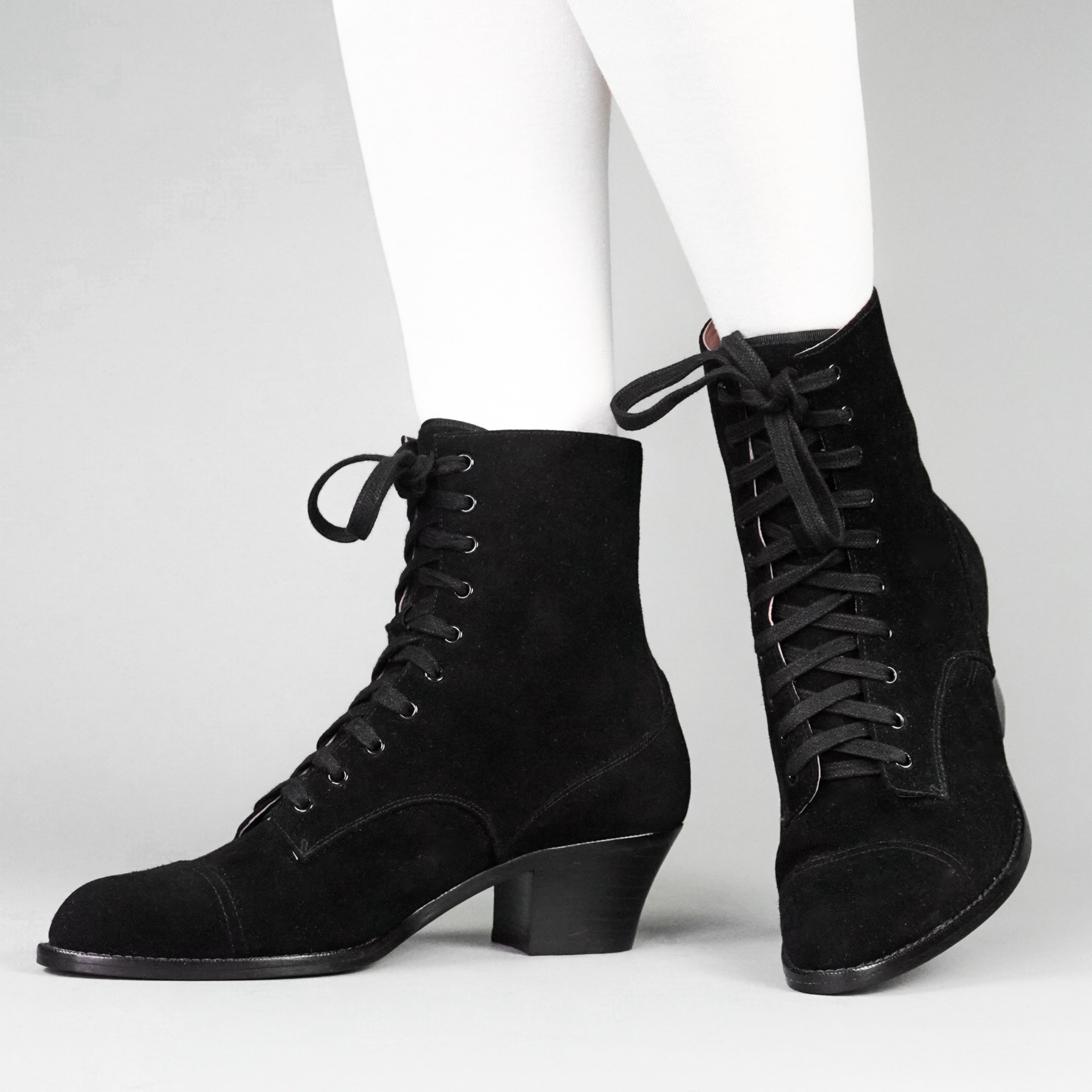 Wide black boots sales womens