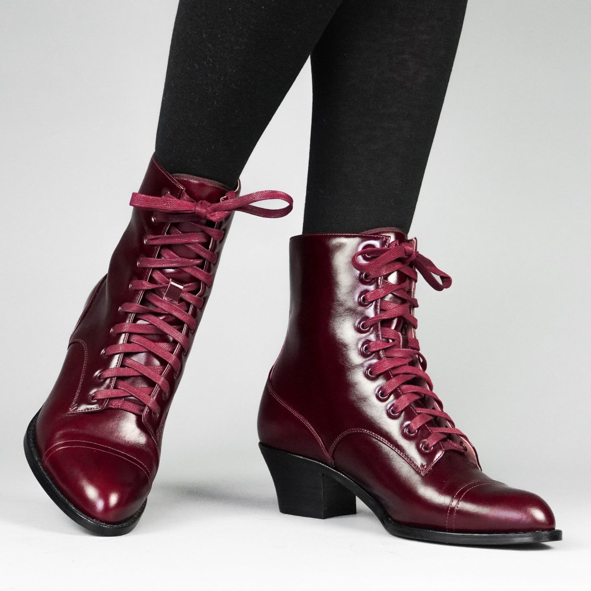 Paris Boots (Burgundy) – American Duchess