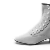 Renoir Victorian Button Boots (Soft Ivory)