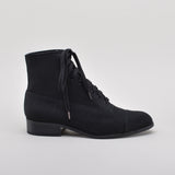 Watson Edwardian Lace-Up Boots (Black)