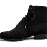 Watson Edwardian Lace-Up Boots (Black)