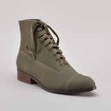 Watson Edwardian Lace-Up Boots (Moss Green)