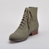 Watson Edwardian Lace-Up Boots (Moss Green)
