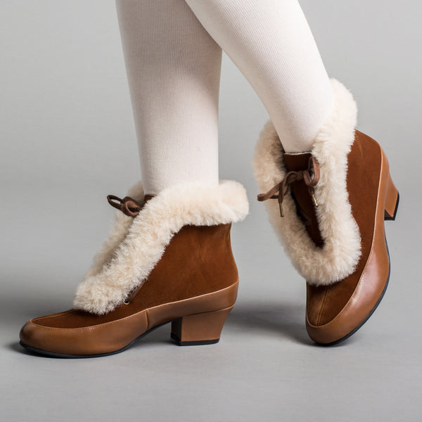 Winter Boots Womens Ivory Booties Alpen Retro Winter Booties
