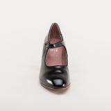 Anna May 1920s Mary Jane High Heels (Black)