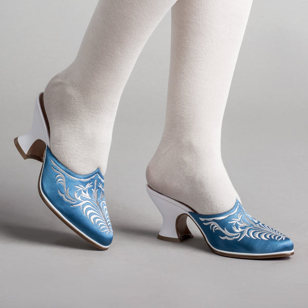 Antoinette 18th Century Mules (French Blue) – American Duchess