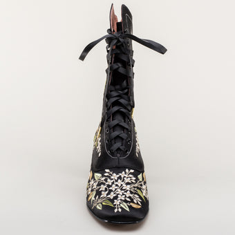 kensington flora boots black polished