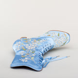 Flora Women's Embroidered Boots (Blue)