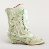 Flora Women's Embroidered Boots (Celadon Green)