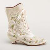 Flora Women's Embroidered Boots (Ivory)