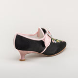 Primrose 18th Century Shoes (Black/Pink)