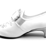 Primrose 18th Century Shoes (Ivory/Celadon Green)