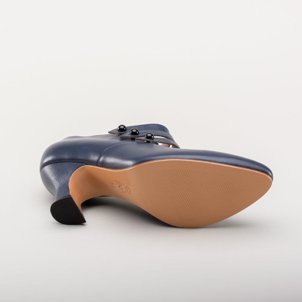 Navy sales studded shoes