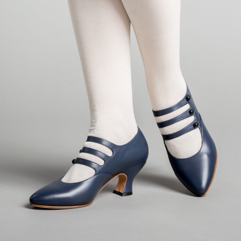 Bellatrix Women's Edwardian Shoes (Navy) – American Duchess