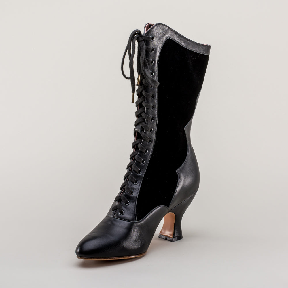 Camille Women's Edwardian Boots (Black/Black) – American Duchess
