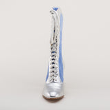 Star Princess Camille Edwardian Boots (Silver/Blue)