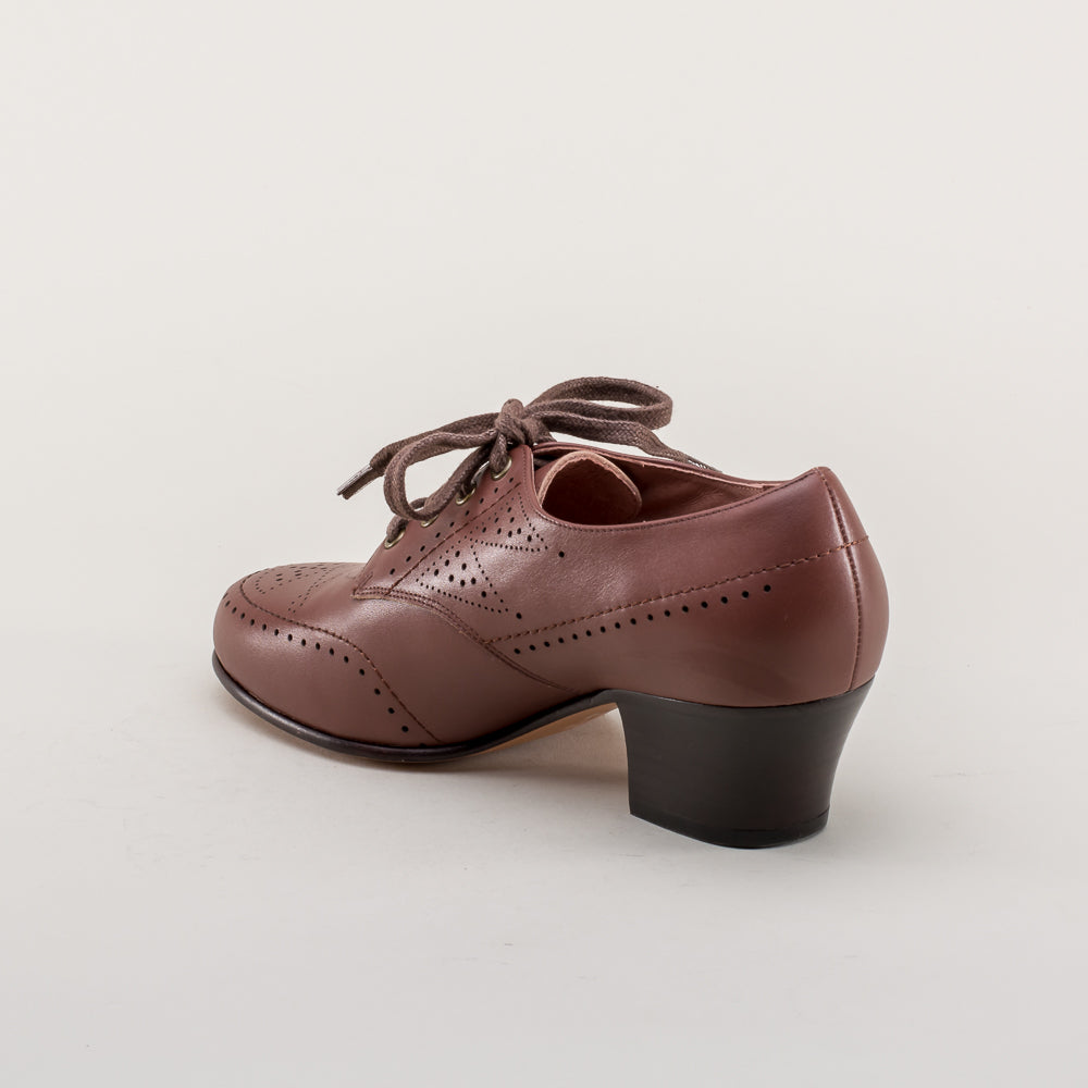 Claire 1940s Oxfords (Brown) 7.5