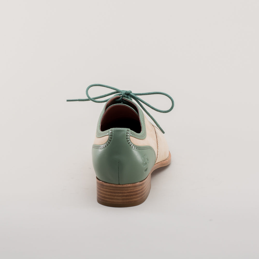 Dandy Men's Vintage Cap Toe Oxfords (Sage/Buff) 9