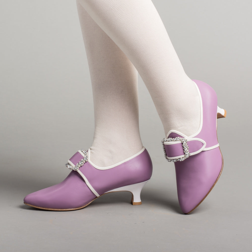 Purple Striped High Heel For Women