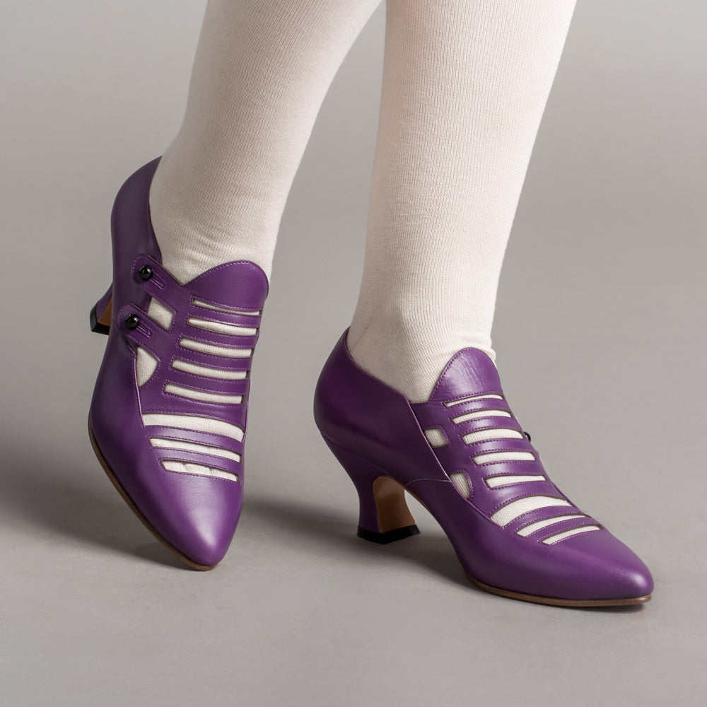 Endora Victorian Witch Shoes (Poison Purple) 6