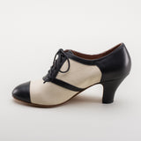 Evelyn Retro Oxfords (Tan/Black)