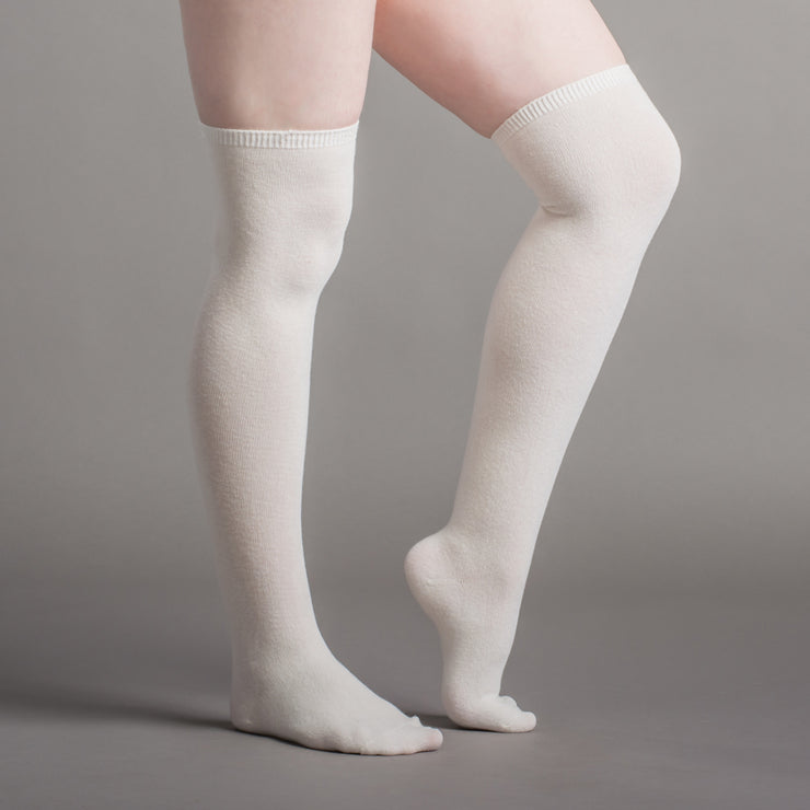 Breathable Cotton Tights (Stocking) in Ivory White