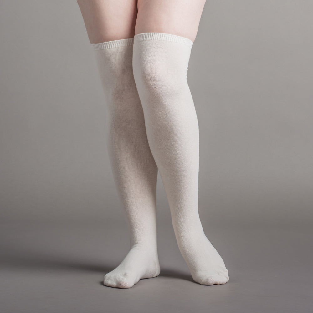 Extra Stretch Cotton Stockings (Ivory)