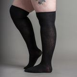 Extra Stretch Cotton Stockings (Black)