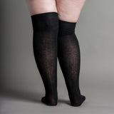 Extra Stretch Cotton Stockings (Black)