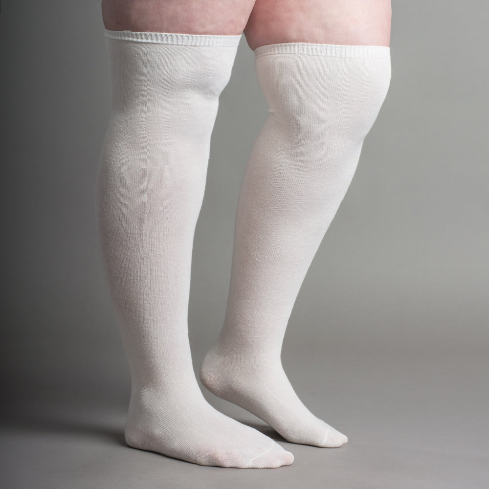 Extra Stretch Cotton Stockings (Ivory) – American Duchess