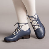 Ghillie Vintage Lace-Up Shoes (Navy)