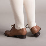 Ghillie Vintage Lace-Up Shoes (Tan)