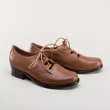 Ghillie Vintage Lace-Up Shoes (Tan)