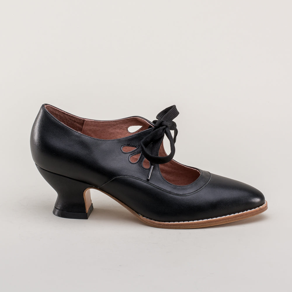 Gibson Women's Edwardian Leather Shoes (Black) – American Duchess