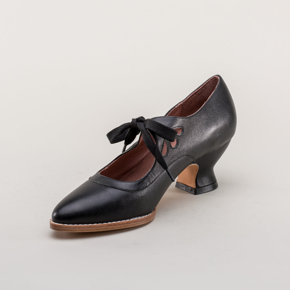 Gibson Women's Edwardian Leather Shoes (Black) – American Duchess