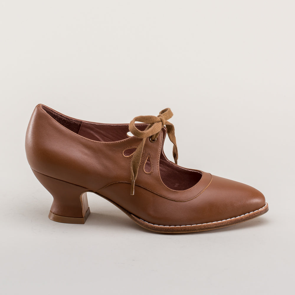 Gibson Women's Edwardian Leather Shoes (Tan) – American Duchess