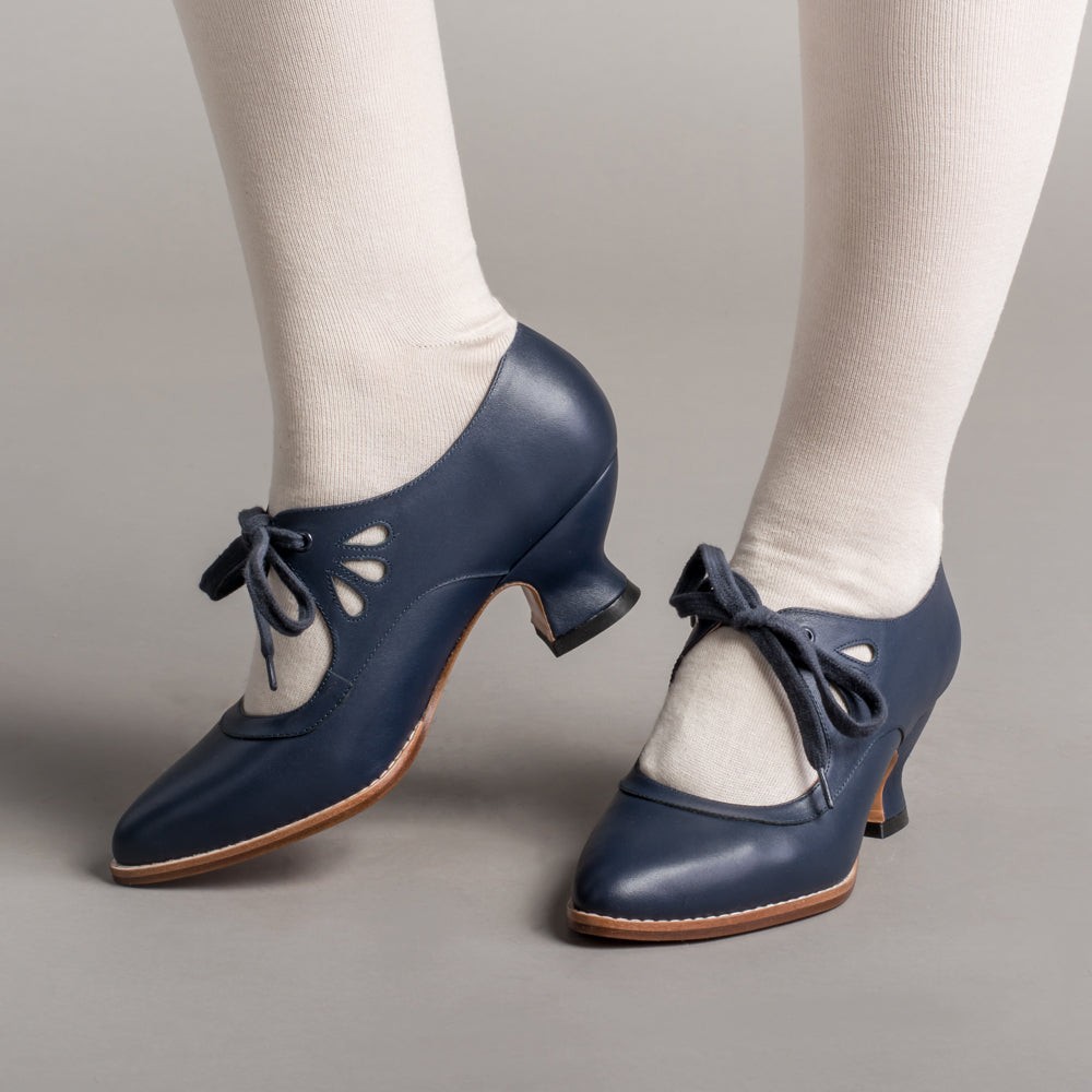Gibson Edwardian Leather Shoes (Navy) 8.5