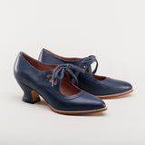 Gibson Edwardian Leather Shoes (Navy)