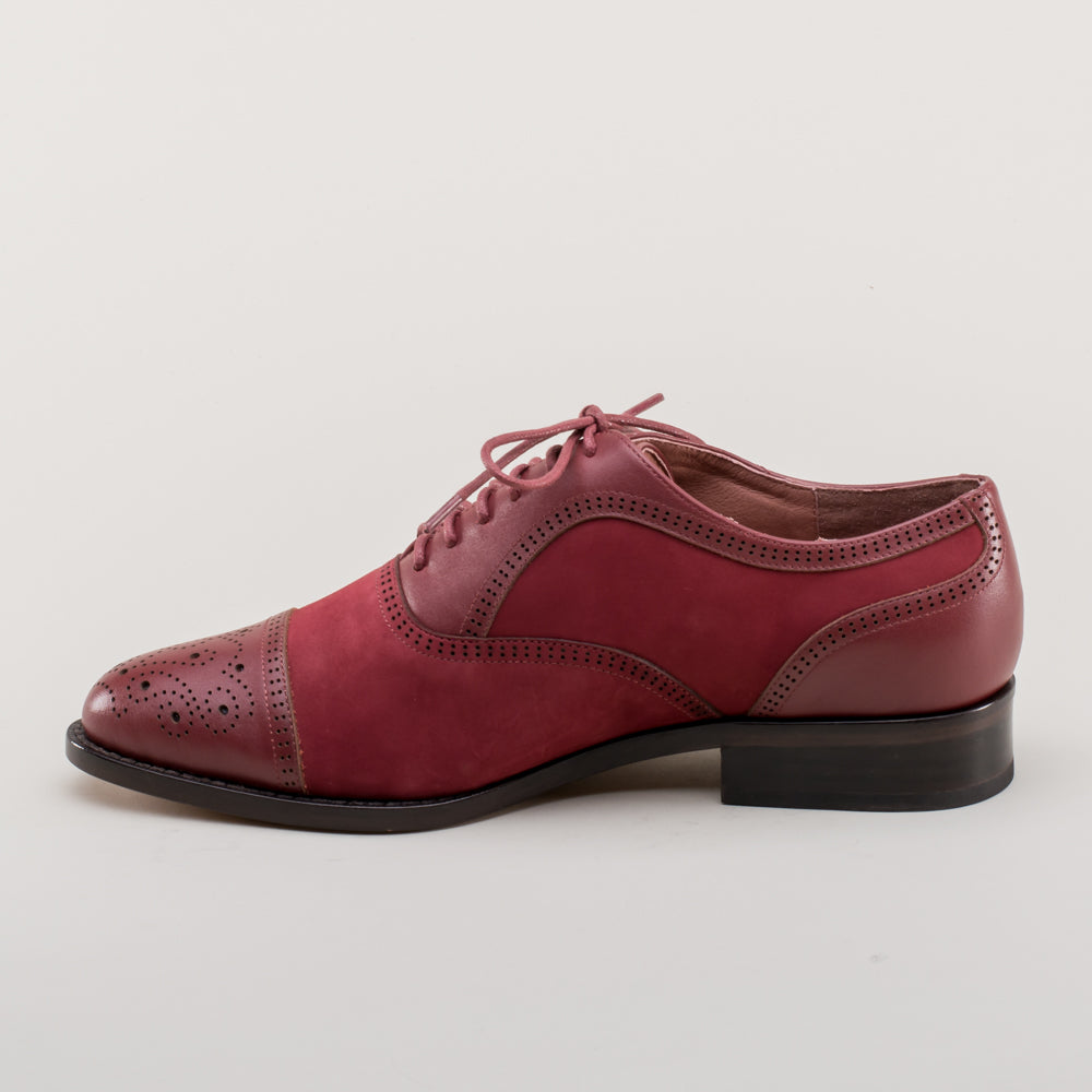 Gladys Women s Vintage Cap Toe Oxfords Oxblood 11 Historically Accurate Footwear by American Duchess
