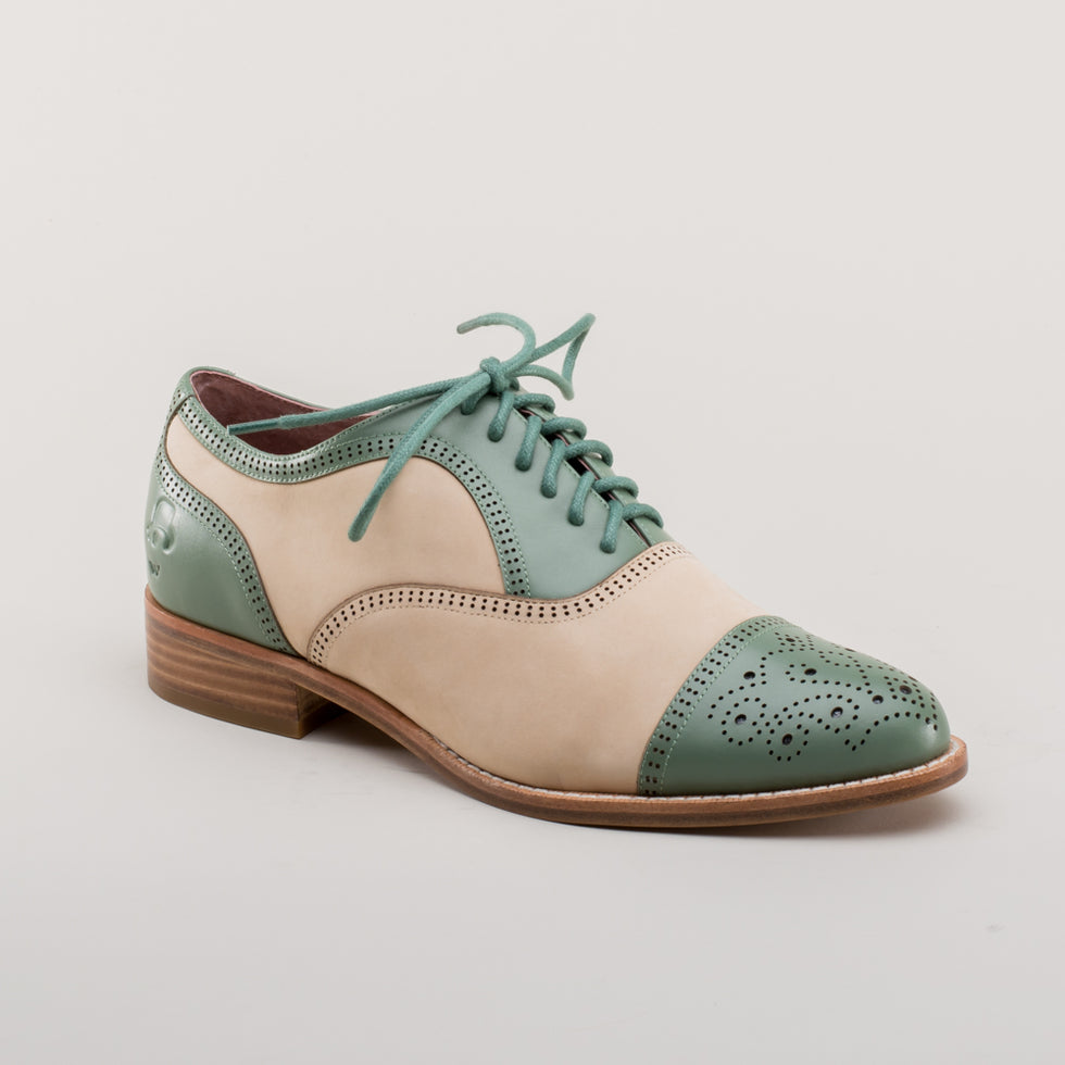 Vintage  Double Buckle Straps Leather Oxfords