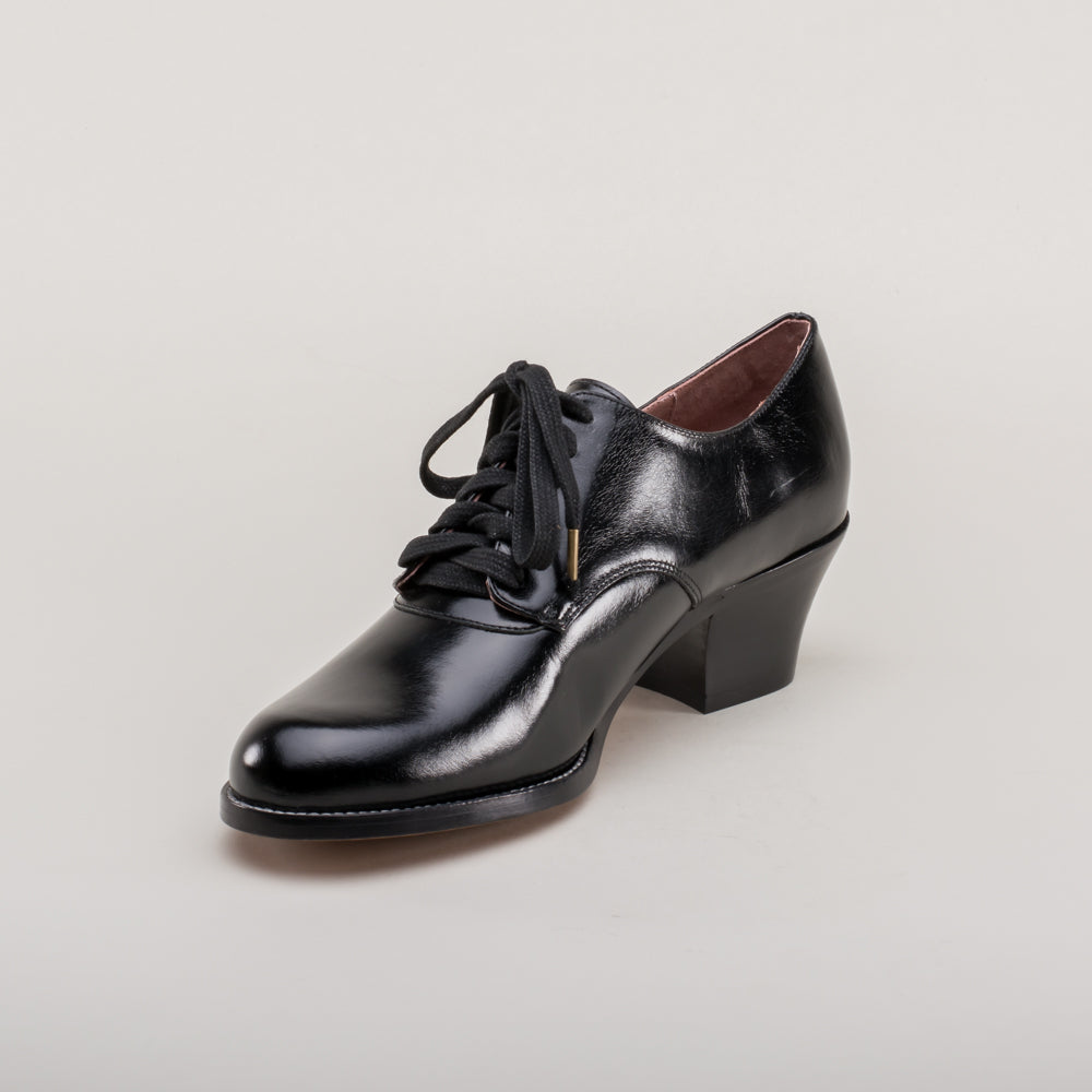 Women's black patent leather oxford shoes hotsell