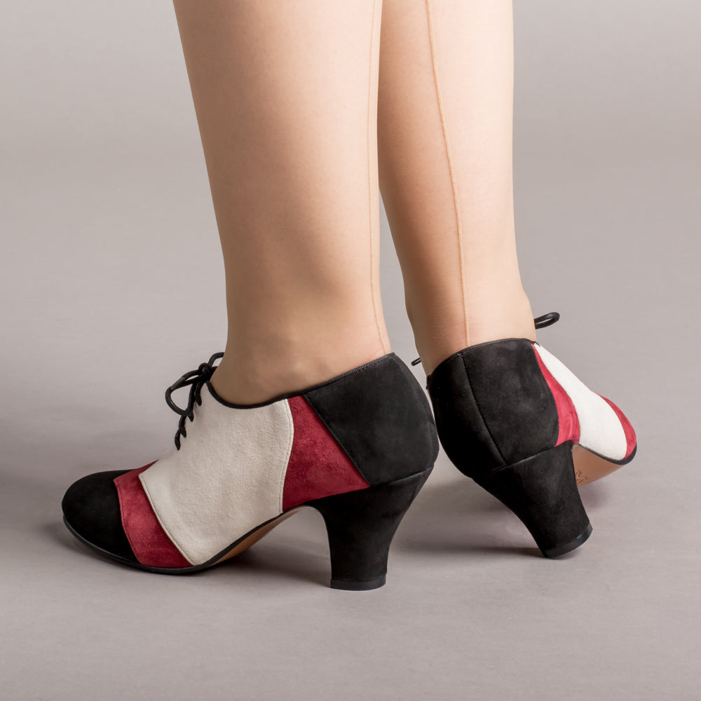 Red and white oxfords deals