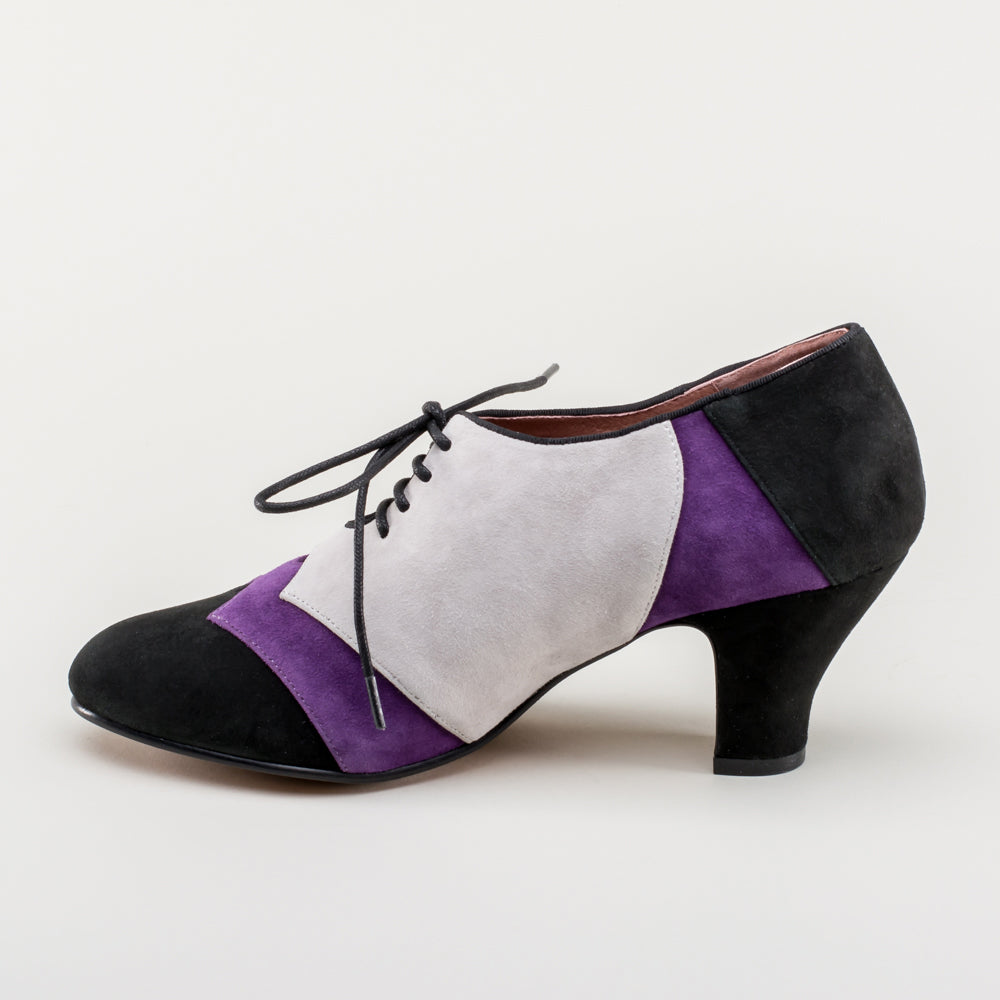 Purple saddle shop shoes