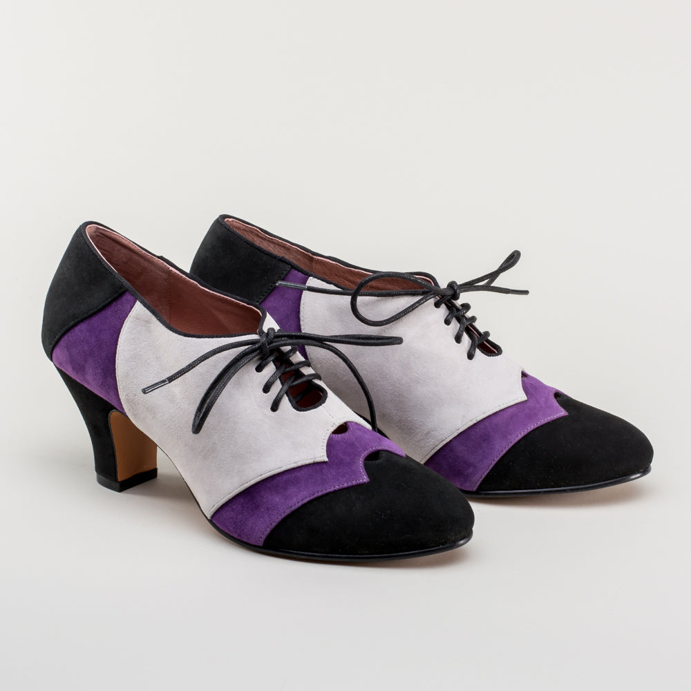 Karolina Retro Oxfords (Black/Purple/Grey) 5