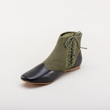 Keckley Victorian Side-Lace Boots (Green/Black)