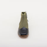 Keckley Victorian Side-Lace Boots (Green/Black)