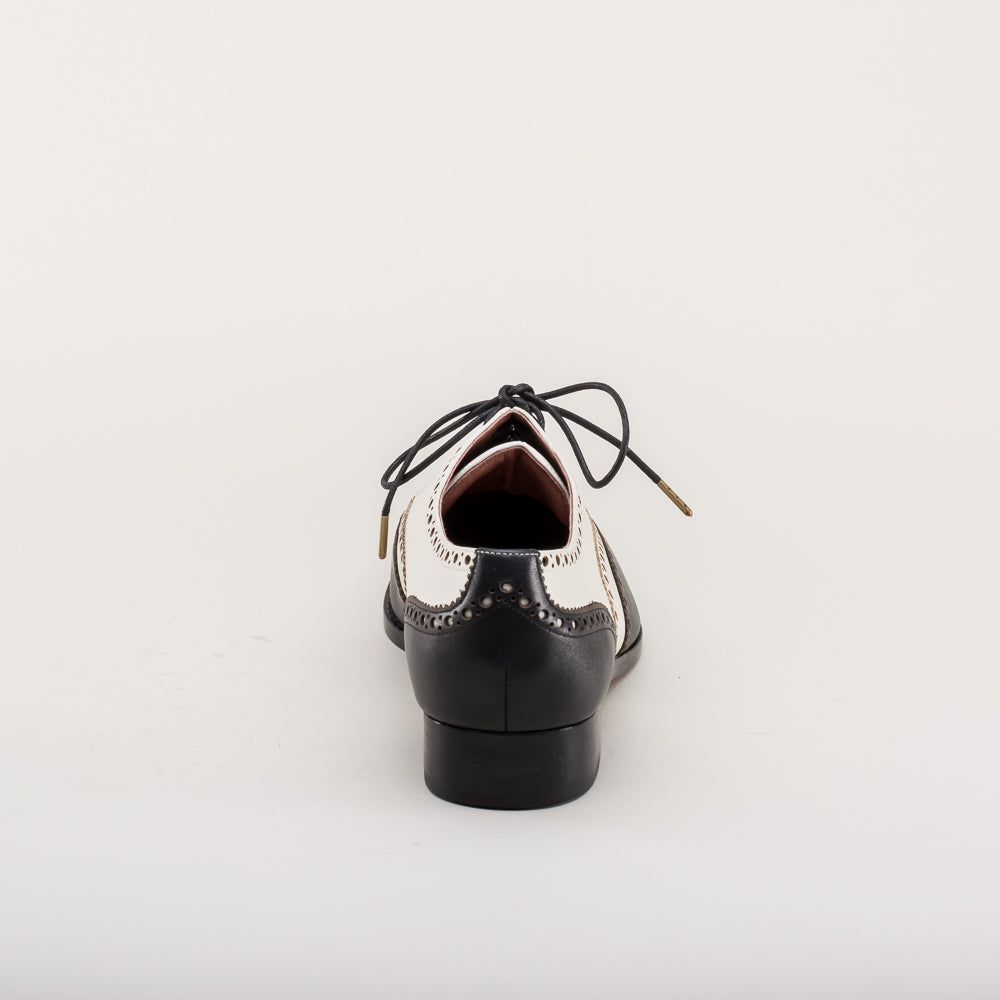 Lawrence Men's Vintage Spectator Shoes (Black/Ivory) – American Duchess