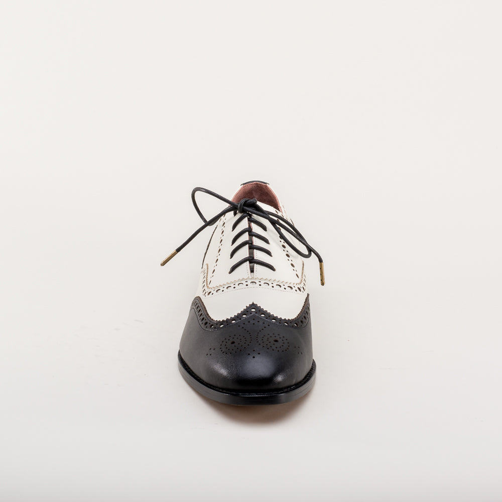 Lawrence Men s Vintage Spectator Shoes Black Ivory American