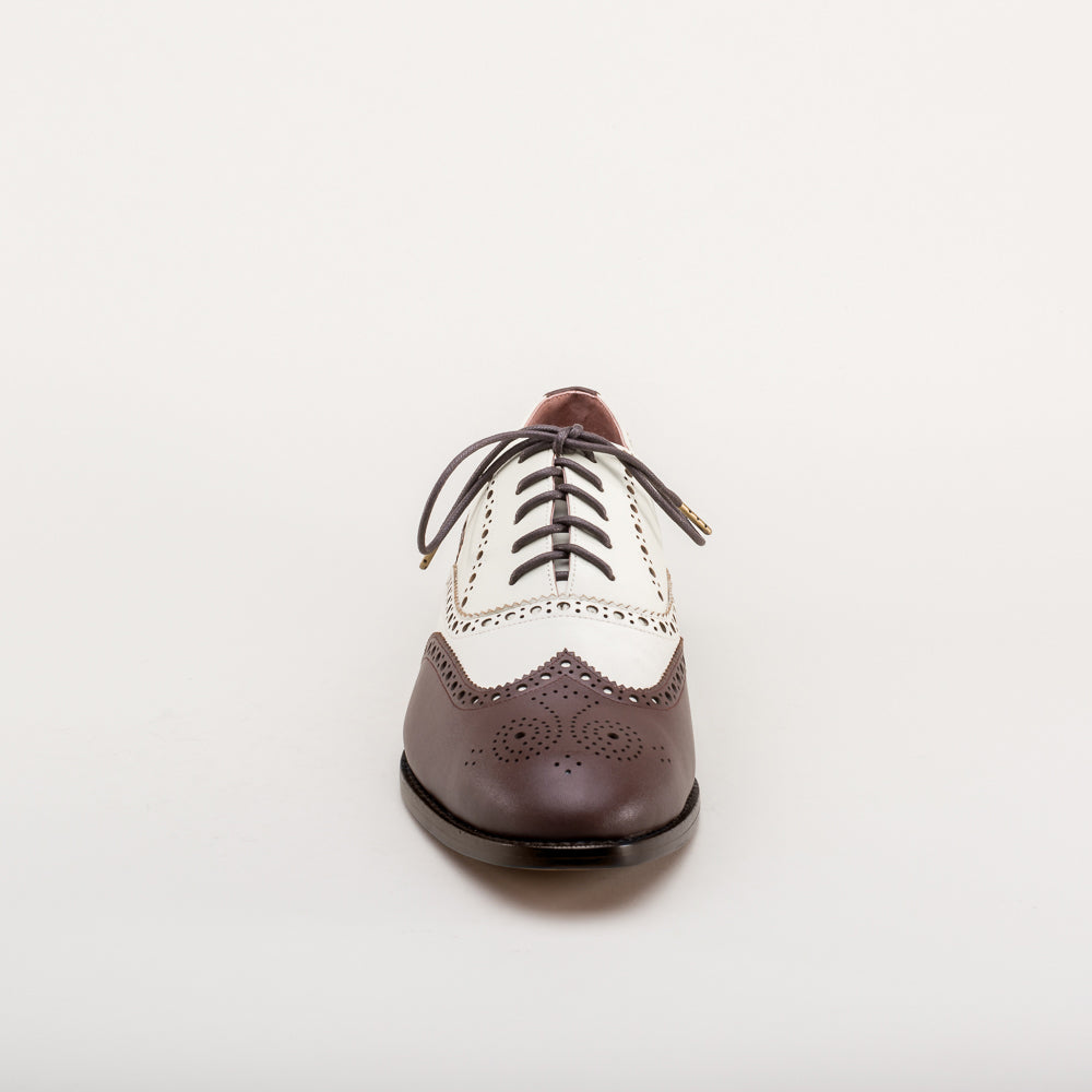 Lawrence Men's Vintage Spectator Shoes (Brown/Ivory) – American