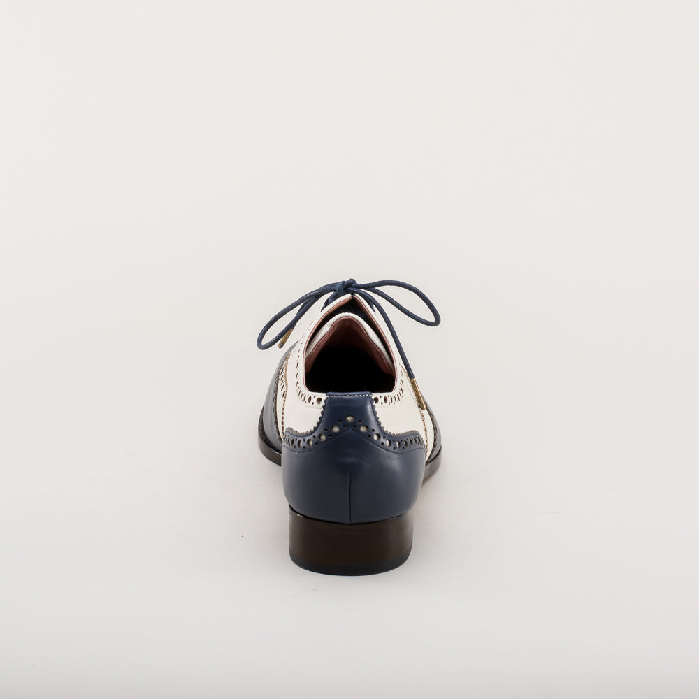 Lawrence Men's Vintage Spectator Shoes (Navy/Ivory) – American Duchess